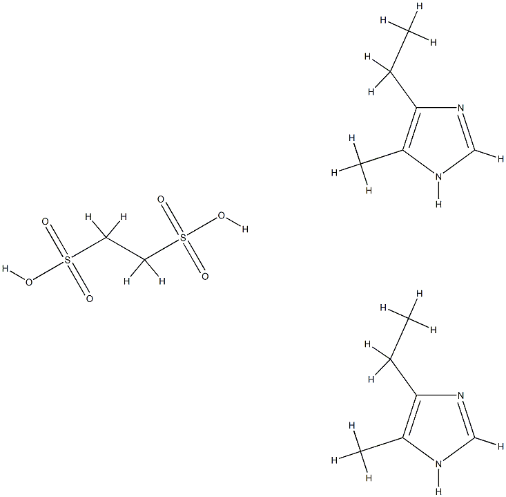 에탄-1,2-디술폰산,4-에틸-5-메틸-1H-이미다졸 구조식 이미지