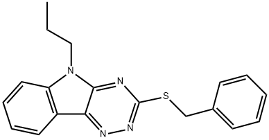 3-(benzylsulfanyl)-5-propyl-5H-[1,2,4]triazino[5,6-b]indole Structure