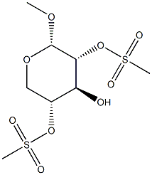 메틸2-O,4-O-디(메틸술포닐)-α-D-자일로피라노시드 구조식 이미지