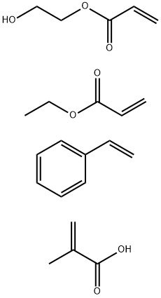 2-Propenoic acid, 2-methyl-, polymer with ethenylbenzene, ethyl 2-propenoate and 2-hydroxyethyl 2-propenoate Structure