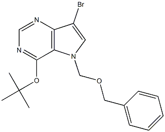 5H-Pyrrolo3,2-dpyrimidine, 7-bromo-4-(1,1-dimethylethoxy)-5-(phenylmethoxy)methyl- Structure