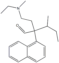 α-[2-(에틸메틸아미노)에틸]-α-sec-부틸-1-나프탈렌아세트알데히드 구조식 이미지