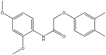 N-(2,4-dimethoxyphenyl)-2-(3,4-dimethylphenoxy)acetamide 구조식 이미지