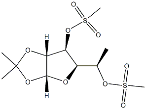 6-Deoxy-1-O,2-O-isopropylidene-3-O,5-O-bis(methylsulfonyl)-α-D-glucofuranose 구조식 이미지