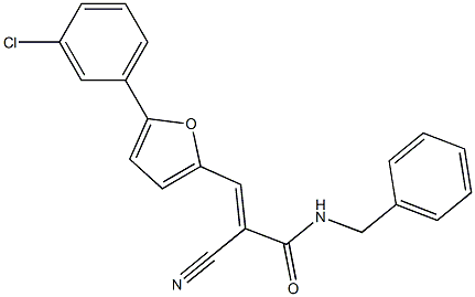 N-benzyl-3-[5-(3-chlorophenyl)-2-furyl]-2-cyanoacrylamide 구조식 이미지