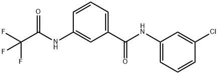 N-(3-chlorophenyl)-3-[(trifluoroacetyl)amino]benzamide 구조식 이미지