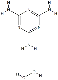 1,3,5-triazine-2,4,6-triamine, compound with hydrogen peroxide (1:1) Structure