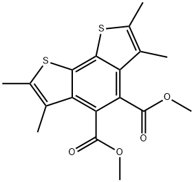 2,3,6,7-테트라메틸벤조[2,1-b:3,4-b']디티오펜-4,5-디카르복실산디메틸에스테르 구조식 이미지