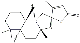 (2S)-3,3'aβ,6',6',9'aβ-Pentamethyl-3'a,4',5',5'aα,6',7',8',9',9'a,9'bα-decahydrospiro[furan-2(5H),2'(1'H)-naphtho[2,1-b]furan]-5-one 구조식 이미지