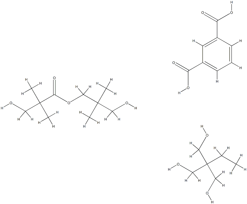 1,3-벤젠디카르복실산,2-에틸-2-(히드록시메틸)-1,3-프로판디올및3-히드록시-2,2-디메틸프로필3-히드록시-2,2-디메틸프로파노에이트중합체 구조식 이미지