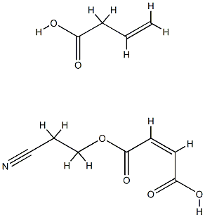 2-부텐이산(Z)-,모노(2-시아노에틸)에스테르,에테닐아세테이트중합체 구조식 이미지