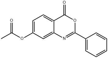 4-oxo-2-phenyl-4H-3,1-benzoxazin-7-yl acetate 구조식 이미지