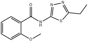 N-(5-ethyl-1,3,4-thiadiazol-2-yl)-2-methoxybenzamide 구조식 이미지