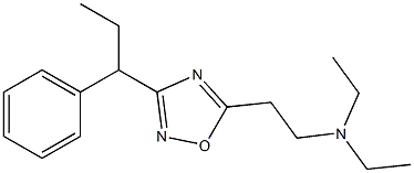 (-)-5-[2-(디에틸아미노)에틸]-3-(α-에틸벤질)-1,2,4-옥사디아졸 구조식 이미지