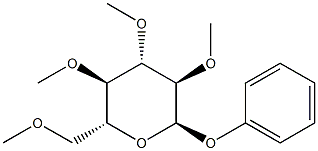 페닐2-O,3-O,4-O,6-O-테트라메틸-α-D-글루코피라노시드 구조식 이미지