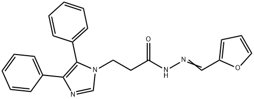 (E)-3-(4,5-diphenyl-1H-imidazol-1-yl)-N-(furan-2-ylmethylene)propanehydrazide Structure