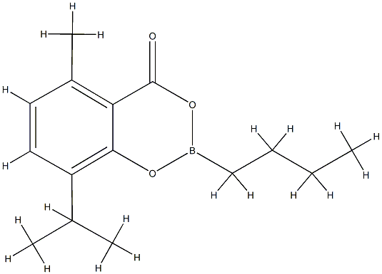 2-Butyl-8-isopropyl-5-methyl-4H-1,3,2-benzodioxaborin-4-one 구조식 이미지