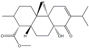 1-Phenanthrenecarboxylic acid, 1,2,3,4,4a,4b,5,8,8a,9,10,10a-dodecahyd ro-8a-hydroxy-1,4a-dimethyl-7-(1-methylethyl)-8-oxo-, methyl ester, [1 -(1alpha,4abeta,4balpha,8aalpha,10aalpha)]- Structure