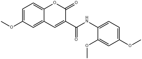N-(2,4-dimethoxyphenyl)-6-methoxy-2-oxo-2H-chromene-3-carboxamide 구조식 이미지