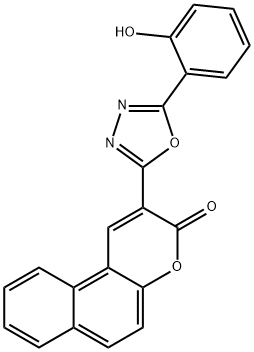 2-[5-(2-hydroxyphenyl)-1,3,4-oxadiazol-2-yl]-3H-benzo[f]chromen-3-one 구조식 이미지