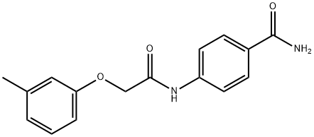 4-{[(3-methylphenoxy)acetyl]amino}benzamide Structure