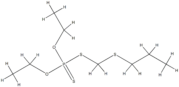 diethoxy-(propylsulfanylmethylsulfanyl)-sulfanylidene-phosphorane Structure