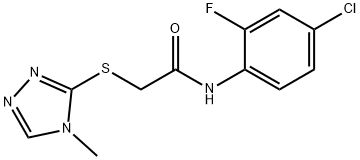N-(4-chloro-2-fluorophenyl)-2-[(4-methyl-4H-1,2,4-triazol-3-yl)sulfanyl]acetamide 구조식 이미지