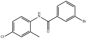 3-bromo-N-(4-chloro-2-methylphenyl)benzamide 구조식 이미지