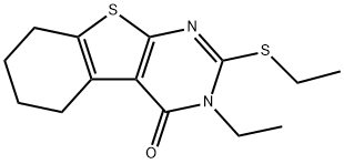 3-ethyl-2-(ethylsulfanyl)-5,6,7,8-tetrahydro[1]benzothieno[2,3-d]pyrimidin-4(3H)-one Structure