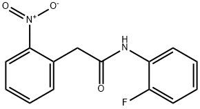 N-(2-fluorophenyl)-2-{2-nitrophenyl}acetamide 구조식 이미지