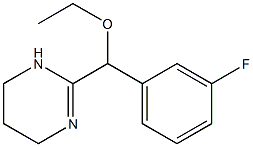 3,4,5,6-테트라하이드로-2-(α-에톡시-3-플루오로벤질)피리미딘 구조식 이미지