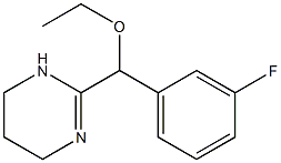 3,4,5,6-Tetrahydro-2-(α-ethoxy-3-fluorobenzyl)pyrimidine Structure