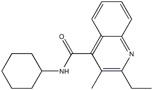 N-cyclohexyl-2-ethyl-3-methylquinoline-4-carboxamide Structure