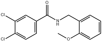 3,4-dichloro-N-(2-methoxybenzyl)benzamide Structure