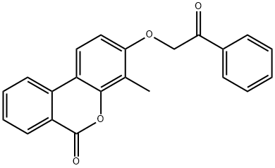 4-methyl-3-(2-oxo-2-phenylethoxy)-6H-benzo[c]chromen-6-one Structure