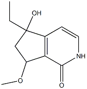 1H-Cyclopenta[c]pyridin-1-one,5-ethyl-2,5,6,7-tetrahydro-5-hydroxy-7-methoxy-(9CI) Structure