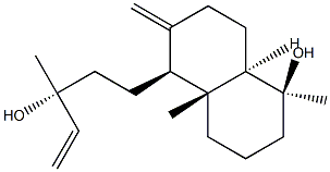 (13R)-19-Norlabda-8(17),14-diene-4β,13-diol 구조식 이미지