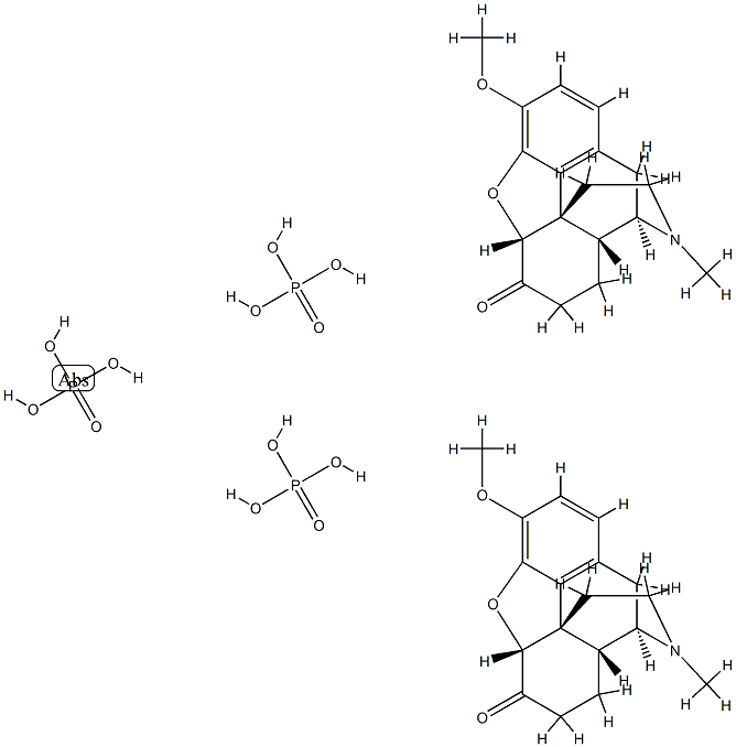 Hydrocodone phosphate Structure
