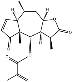 (3aR)-4,4a,7aα,8,9,9aα-Hexahydro-4α-(methacryloyloxy)-3β,4aβ,8α-trimethylazuleno[6,5-b]furan-2,5(3H,3aαH)-dione 구조식 이미지