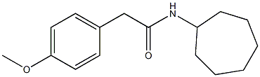 N-cycloheptyl-2-(4-methoxyphenyl)acetamide 구조식 이미지