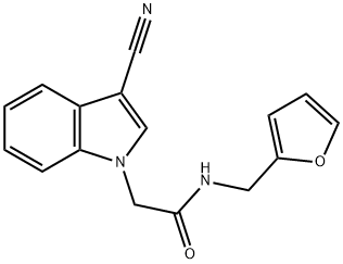 2-(3-cyano-1H-indol-1-yl)-N-(2-furylmethyl)acetamide Structure