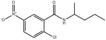2-chloro-5-nitro-N-(pentan-2-yl)benzamide Structure