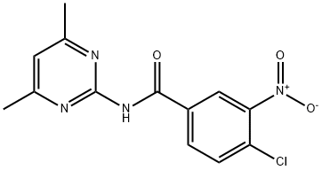 4-chloro-N-(4,6-dimethylpyrimidin-2-yl)-3-nitrobenzamide Structure