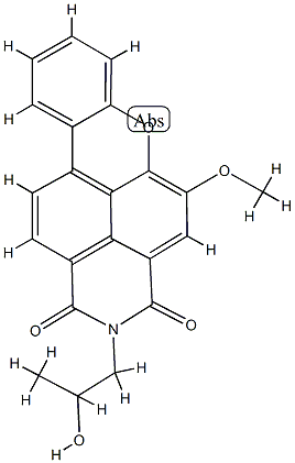 2-(2-hydroxypropyl)-5-methoxy-1H-xantheno[2,1,9-def]isoquinoline-1,3(2H)-dione 구조식 이미지