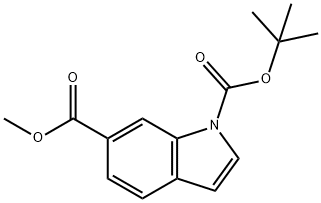 1-tert-butyl 6-Methyl 1H-indole-1,6-dicarboxylate Structure