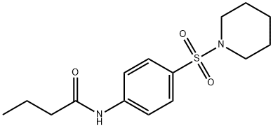 N-[4-(1-piperidinylsulfonyl)phenyl]butanamide 구조식 이미지