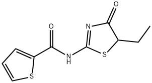 2-Thiophenecarboxamide,N-(5-ethyl-4,5-dihydro-4-oxo-2-thiazolyl)-(9CI) Structure