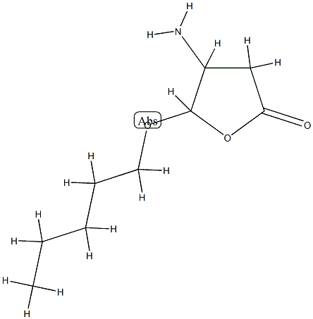 2(3H)-Furanone,4-aminodihydro-5-(pentyloxy)-(9CI) 구조식 이미지