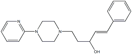 α-(2-Phenylethenyl)-4-(2-pyridyl)-1-piperazine-1-propanol 구조식 이미지