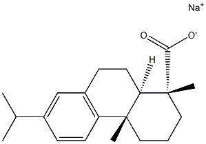 1-페난트렌카르복실산,1,2,3,4,4a,9,10,10a-옥타하이드로-1,4a-다임틸-7-(1-메틸에틸)-,나트륨염,(1R,4aS,10aR)- 구조식 이미지